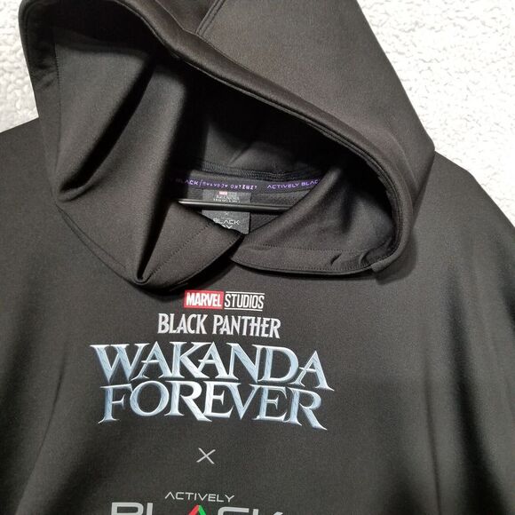 Actively Black Wakanda Black Panther Hoodie Black Collection Pullover Jacket 3XL - Picture 8 of 16